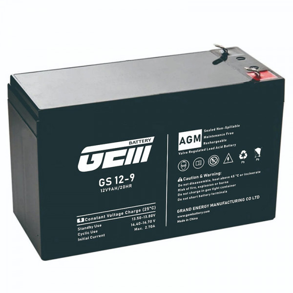 Акумуляторна батарея GEM Battery 12V, 9.0A (GS 12-9) Киев - изображение 1