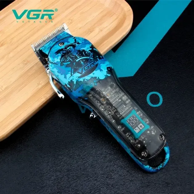 Професійна машинка для стрижки волосся VGR V-685 з LED дисплеєм, 8 насадок та акумулятором Одеса - фото 8