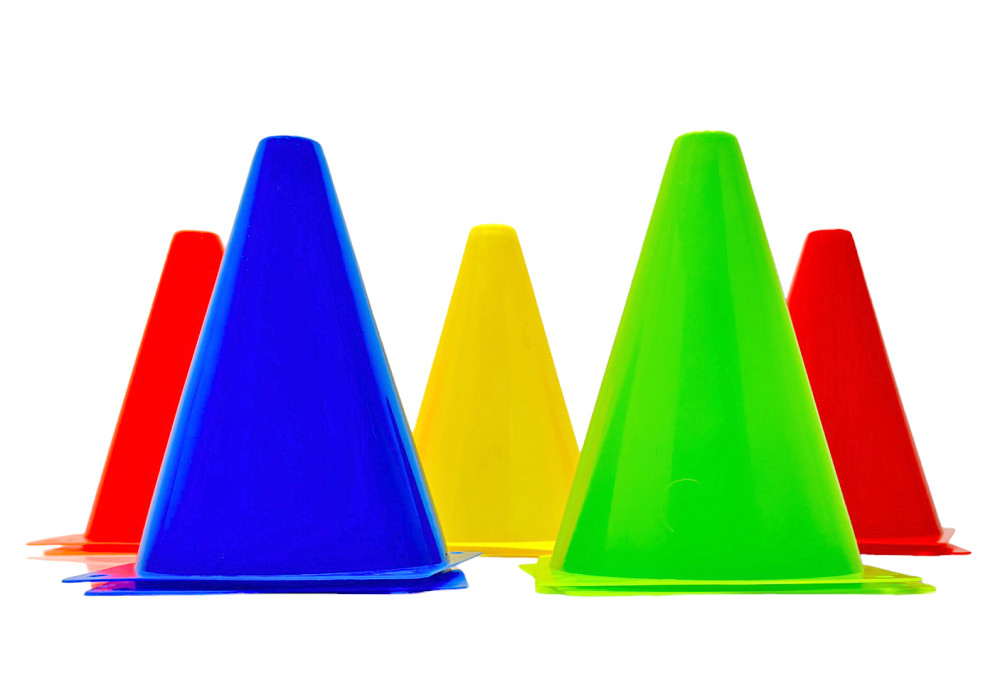 Конуси спортивні EasyFit 17 см (набір з 10 штук) різнокольорові Коломия - фото 1