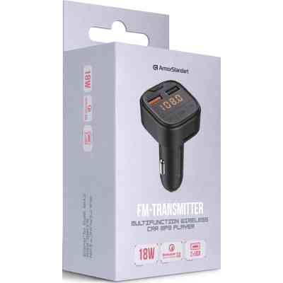 FM модулятор Armorstandart ASF1 18W QC3.0 2xUSB black (ARM82826) Винница