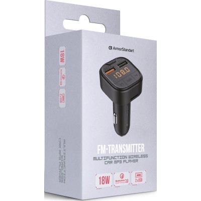 FM модулятор Armorstandart ASF1 18W QC3.0 2xUSB black (ARM82826) Вінниця - фото 4