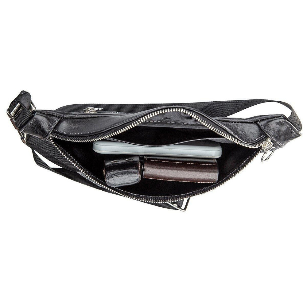 Поясна сумка GRANDE PELLE 11140 Чорна Київ - фото 6