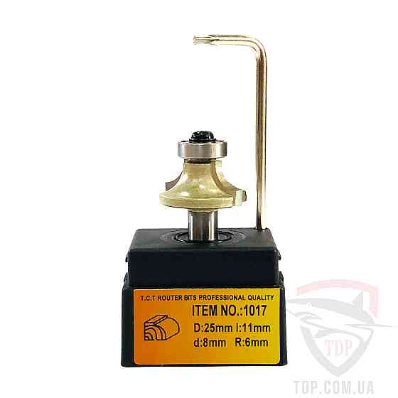 Фреза для дерева ГЛОБУС 1017 R6 D25 h11 d8 кромкова калевкова Коломия