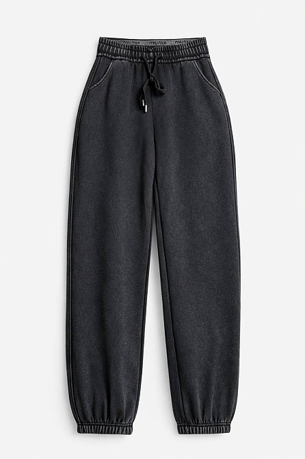 Штани жіночі Black Cyclone 602 джогери варені тай-дай чорні, чорний, M Київ - фото 4