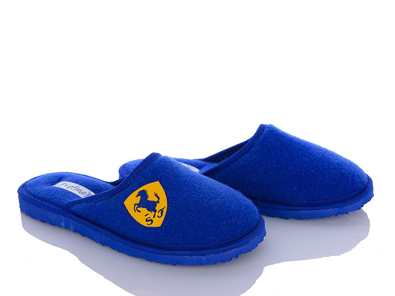 Хатні капці підліткові хлопчик домашні кімнатні PaGo "Жовтий Ferrari" Сині Одеса - фото 2