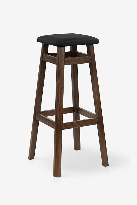 Табурет БАРНИЙ КВАДРАТНИЙ М'ЯКИЙ (80 см), темн.гор Київ - фото 1