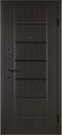Двері вхідні Наші Двері МЕГА  Б-287  Венге темний 860х2040мм Київ