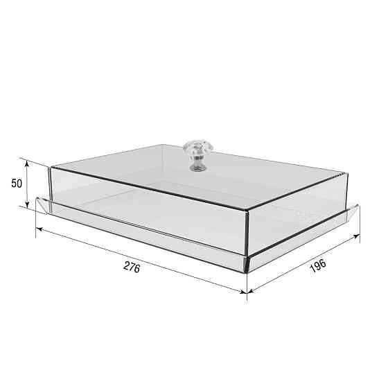 Тарелка для сыра без ножки EKOSTAR из акрила 276х196х50 Киев