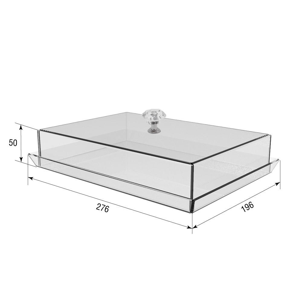 Тарелка для сыра без ножки EKOSTAR из акрила 276х196х50 Киев - изображение 3