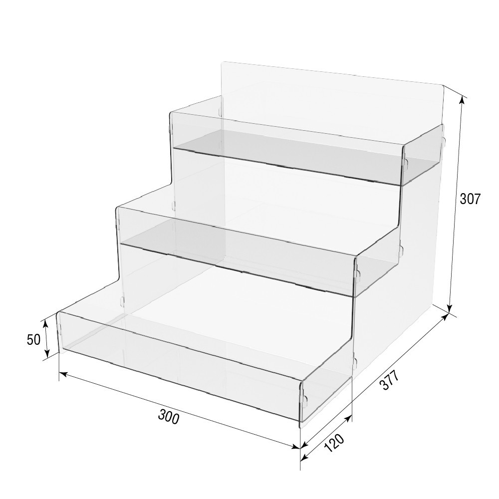 Органайзер EKOSTAR для стаканчиків на 3 полиці 300х377х307 Київ - фото 3