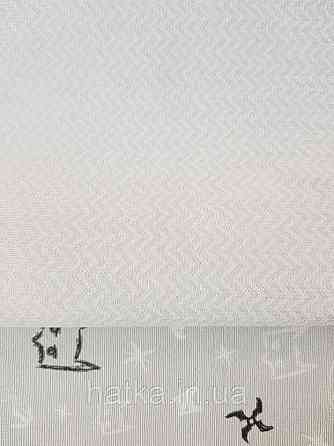 Шпалери вінілові на флізеліні AdaWall Ada Kids метрові дитячі смуги зигзагом біло-сірі Київ