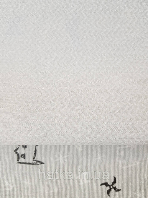 Шпалери вінілові на флізеліні AdaWall Ada Kids метрові дитячі смуги зигзагом біло-сірі Київ - фото 2