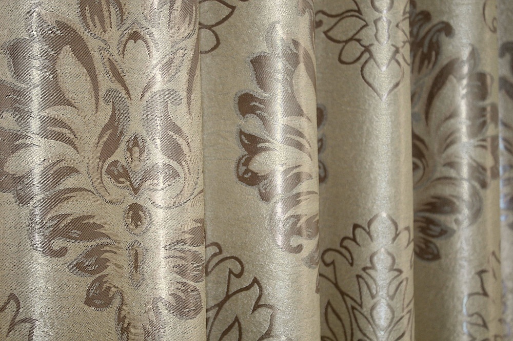 Комплект готових штор VR-Textil Блекаут-софт Корона № 1280ш(Б) Бежевий з карамельним 150х270 см 2шт (33-0125) Київ - фото 7