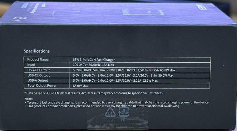 Зарядное устройство Ugreen Nexode RG 65W USB C GaN Charger. Харьков - изображение 4