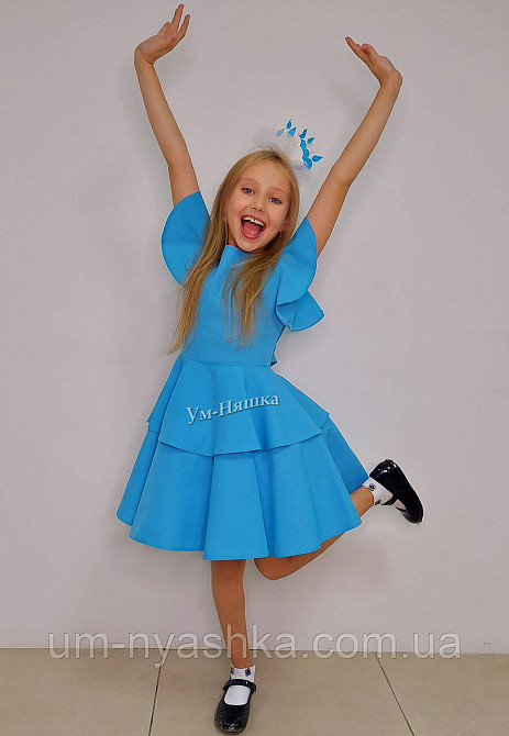 Голубое нарядное платье с блестками Капелька, Хмаринка, Завірюха, Морячка, Дождик на 4-11 лет Кривой Рог - изображение 1