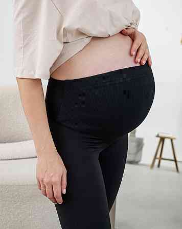 Теплые лосины для беременных из микродайвинга с начесом Boston XL (48) Lullababe Черный Кривой Рог