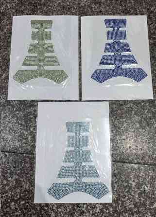 Наклейка на бак (20x16см, срібло стрази) Мукачево