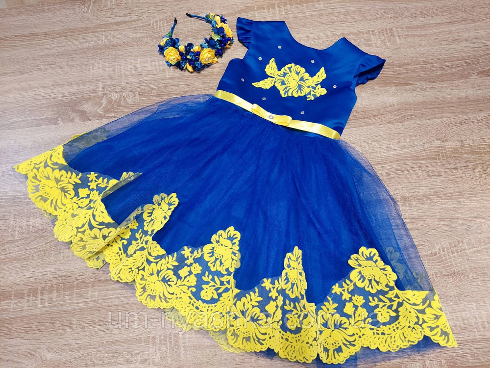 Жовта святкова сукня в патріотичних кольорах Кривой Рог - изображение 1