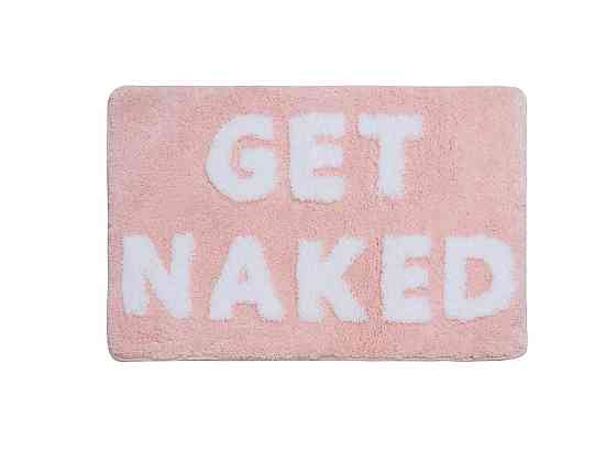 Ультрам'який килимок для ванної Aquarius мікрофібра з антиковзкою гумовою основою 50х80 см Рожевий з білим Буча