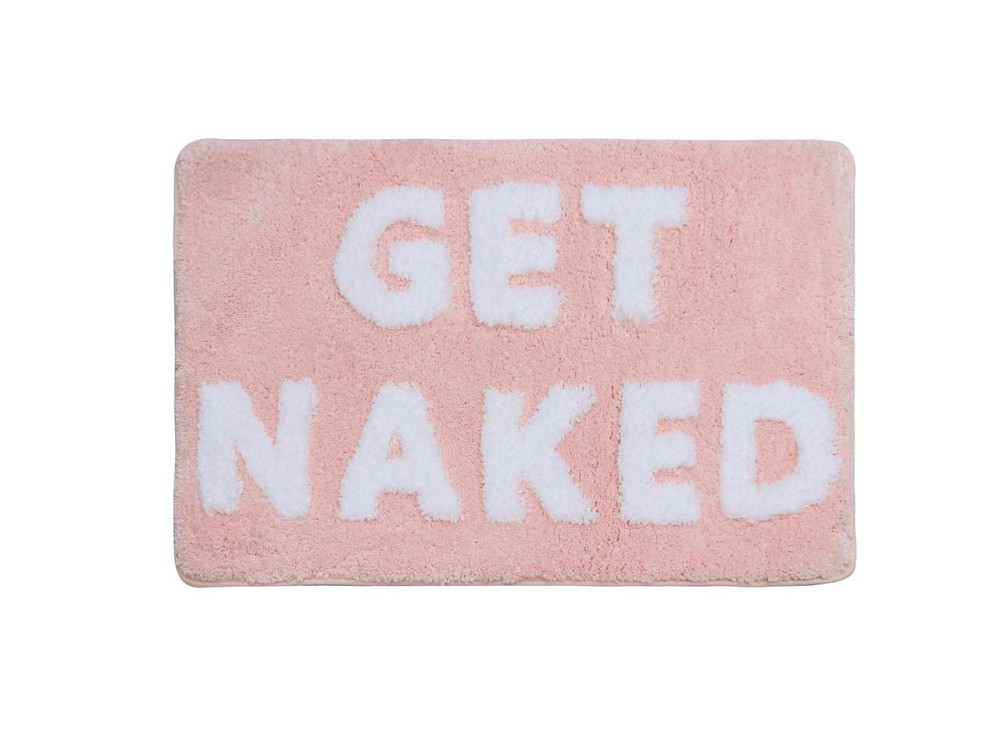 Ультрам'який килимок для ванної Aquarius мікрофібра з антиковзкою гумовою основою 50х80 см Рожевий з білим Буча - фото 2