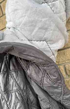 Тканина замш-опт/ плащівка стьобана сіра, від 3 м Київ