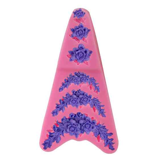 Молд силиконовый Розы 132 на 60 мм розовый Киев