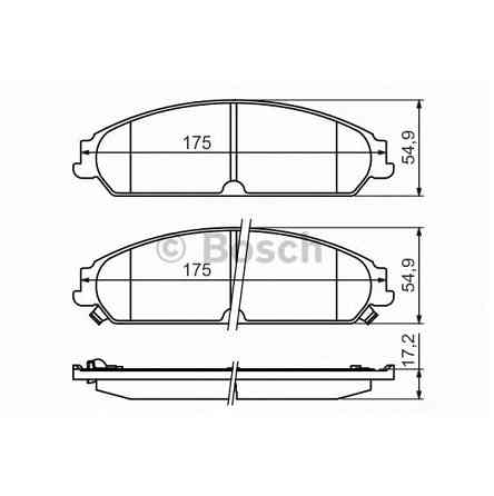 Гальмівні колодки Bosch дискові передні CHRYSLER/DODGE 300C/Caliber/Challenger "F "05 0986494483 Харків