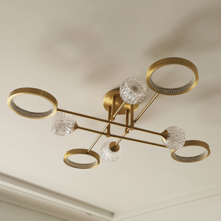 Світлодіодна люстра Нептун 8925 (Золота) на 8 плафонів Київ - фото 5