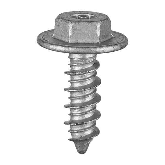 Саморізи, під ключ С фланцем, Сріблястий, Метал, Розміри (мм): F-6 H1-17.5. Марка автомобіля: DACIA, NISSAN, Київ