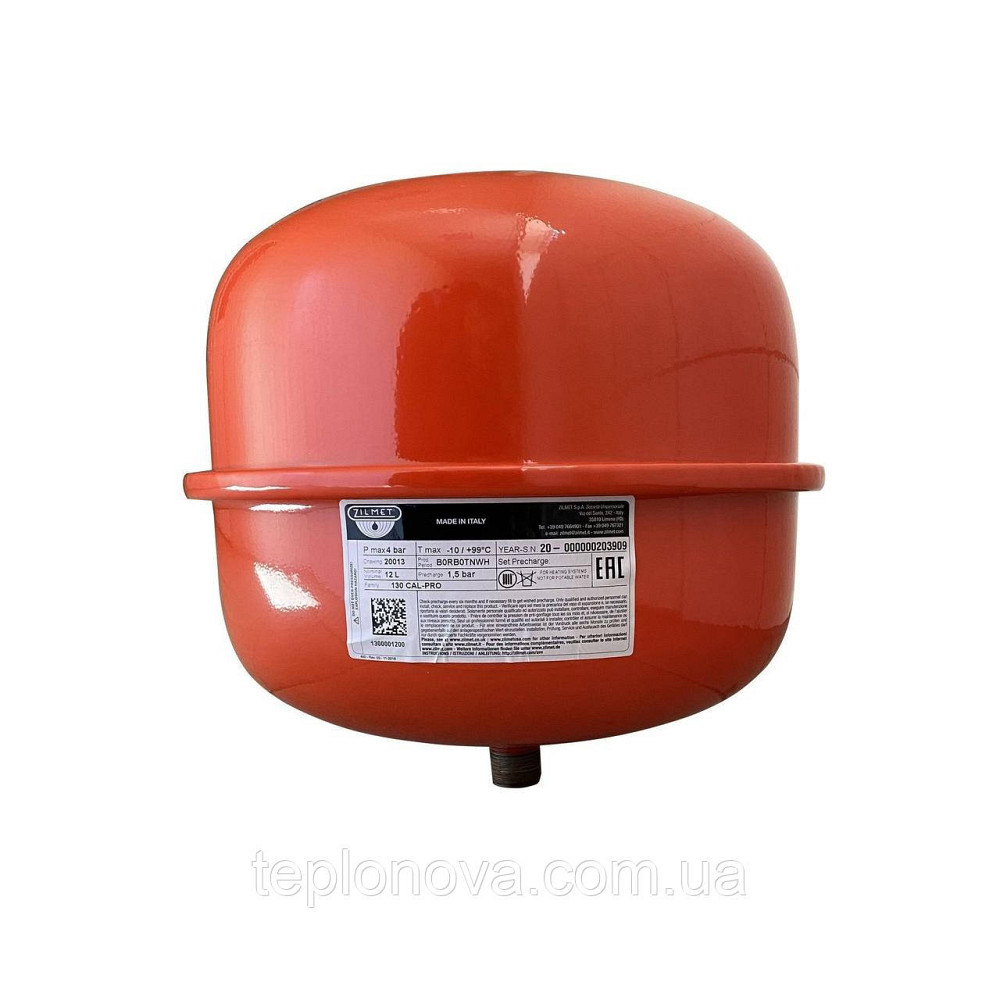 Бак Zilmet cal-pro для систем опалення 12 л 4bar кругл. ( 1300001200 ) Чернівці - фото 1