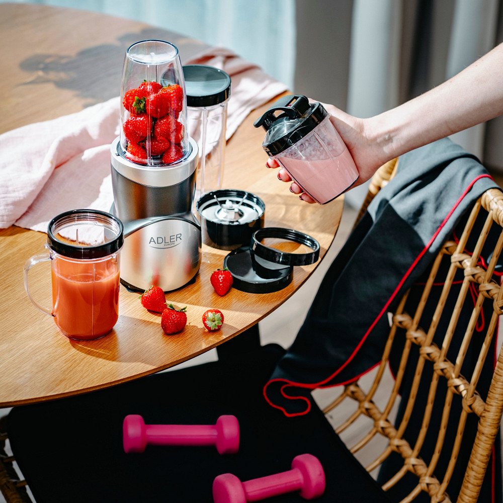 Фітнес-блендер Adler AD 4084 500Вт/ Pulse/ 4 скляні пляшки 700мл, 2x500мл, 300мл Вінниця - фото 13