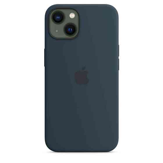 Силіконовий чохол для iPhone з підтримкою Magsafe темно-синій - iPhone 14 Киев