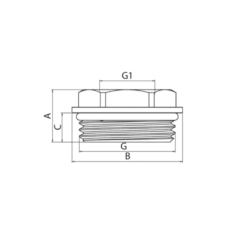Футорка з ущільнювальним кільцем Koer KF.F0810-R - 1"x3/4" (KR5048) Київ - фото 2