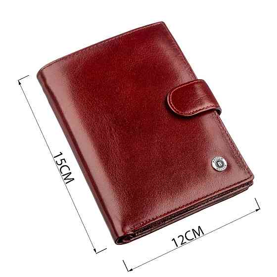 Практичный кожанный мужской кошелек Boston 18818 Коричневый Киев