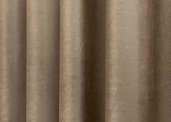 Шторная ткань бархат, высота 3м цвет бежевый 1549ш Киев
