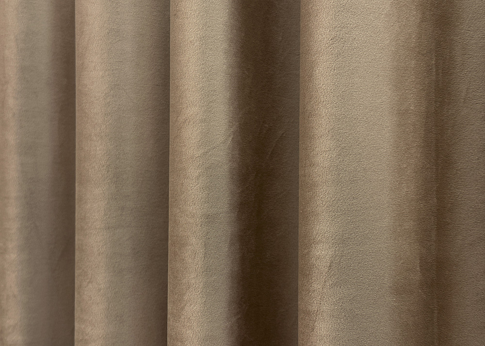 Шторная ткань бархат, высота 3м цвет бежевый 1549ш Киев - изображение 2