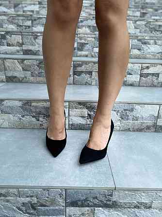 Comer Туфлі жіночі COMER чорні еко-замша висота каблука 8см розмір 39 ( ) Коломия