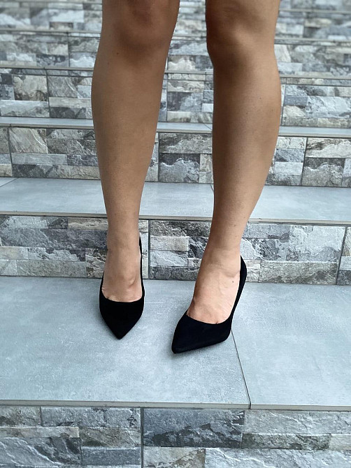 Comer Туфлі жіночі COMER чорні еко-замша висота каблука 8см розмір 39 ( ) Коломыя - изображение 4