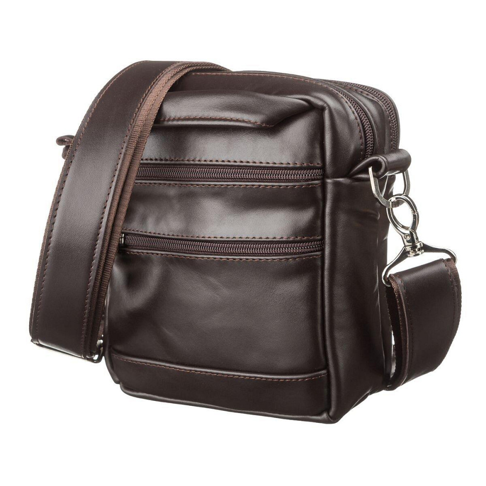 Сумка мужская кожаная Коричневая (SHVIGEL) Киев - изображение 6