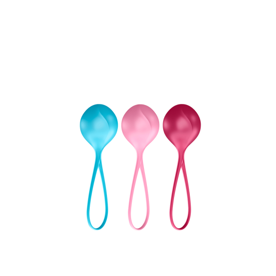 Набор одинарных вагинальных шариков Satisfyer Strengthening Balls разноцветные Sex Aura Киев