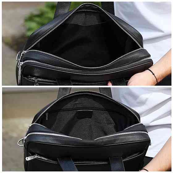 Чоловіча шкіряна сумка-портфель для ноутбука і документів в діловому стилі Tiding Київ