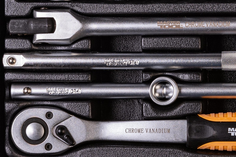 MASTERTOOL Набір інструментів MASTERTOOL PROFI ½" 24 шт 10-32 мм CrV50BV30 металевий кейс 78-41 Коломия - фото 8