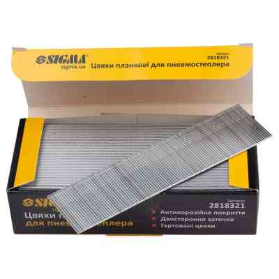 Цвяхи Sigma планкові 32x1.25x1мм для пневмостеплера 5000шт (2818321) Вінниця