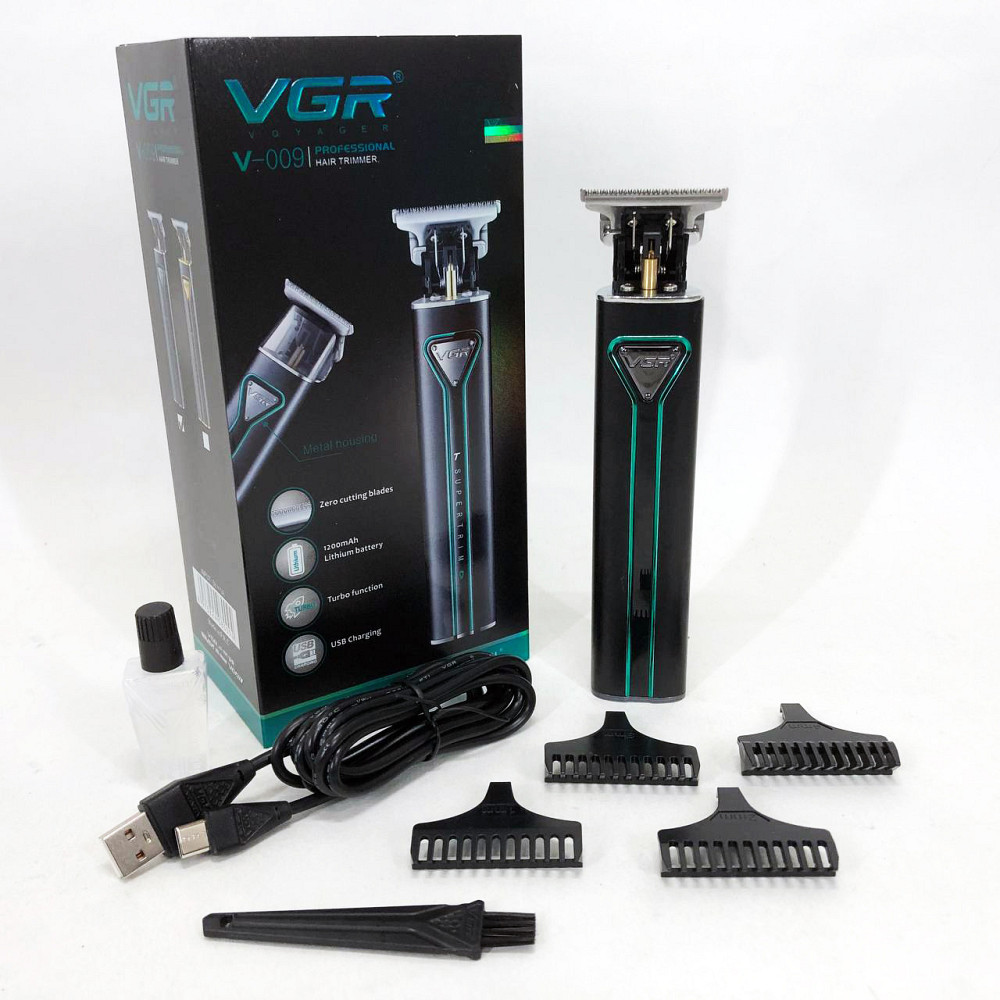Набор машинок для стрижки VGR V-009, Профессиональная машинка для бритья головы, Триммер беспроводной AM-23 Львов - изображение 12