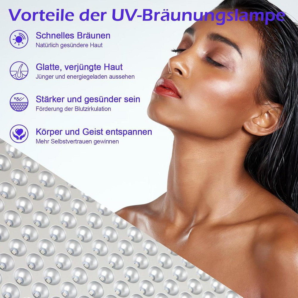 Лампа для загара 250LED 460nm круглая серебристая портативная для лица и тела складная подставка крючки Киев - изображение 2