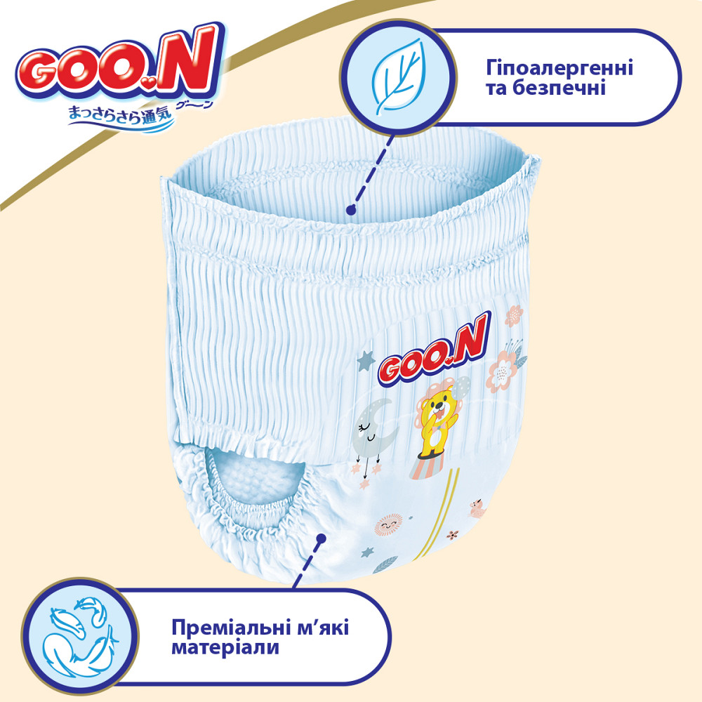 Трусики-підгузки Goo.N Premium Soft для дітей (розмір 3(M), 7-12 kg, 50 шт) Днепр - изображение 20