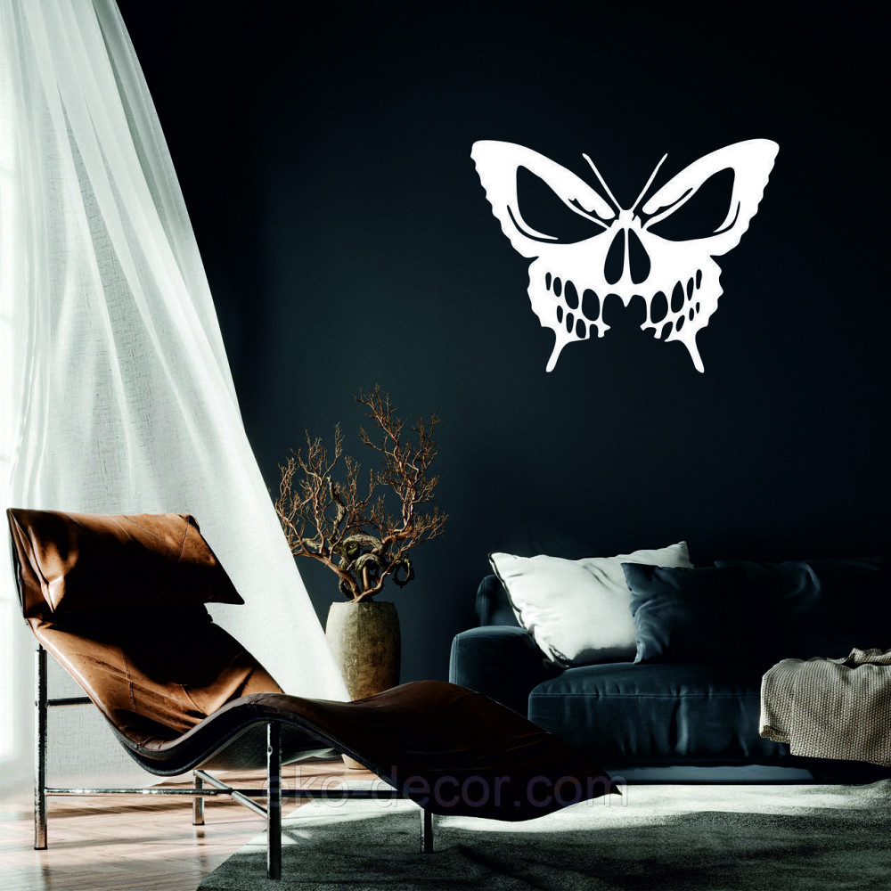 Декоративное настенное 3D Панно «Череп», Декор на стену с объемом 50*38 см, Белый Киев - изображение 1