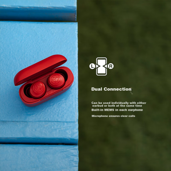 Беспроводные наушники JLab GO Air POP+ TWS, Bluetooth 5.3, 35+ ч, EQ3, Dual Connect, IPX4, USB-C, Pink-Red Киев