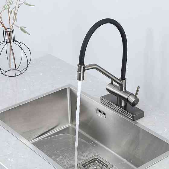 Смеситель для кухни под фильтр GAPPO G4098-9 гибкий излив, функция 