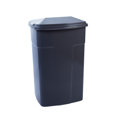 Бак для сміття 90л пластик темно-сірий Алеана Житомир